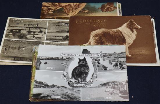 Edwardian and later postcards, including topographical, Donal and McGill etc. Approx. 170